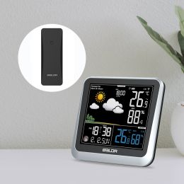 COLOR NEGATIVE DISPLAY WEATHER STATION WITH MOON PHASE