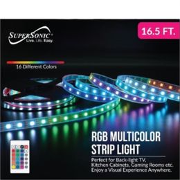 Supersonic 16.5 Ft. Rgb Multicolored Strip Lights
